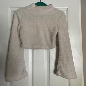 Shien Fuzzy Long Sleeve Crop